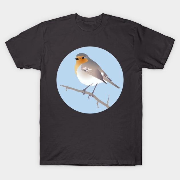 European Robin T-Shirt by AnthonyZed